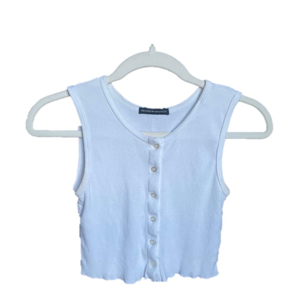 Brandy Melville top white a little staining on armpit area but may be bleached.